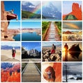 Hike collage Royalty Free Stock Photo