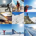 Hike collage Royalty Free Stock Photo