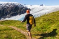 Hike in Exit glacier Royalty Free Stock Photo