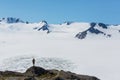 Hike in Exit glacier Royalty Free Stock Photo