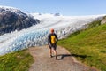 Hike in Exit glacier Royalty Free Stock Photo