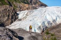 Hike in Exit glacier Royalty Free Stock Photo