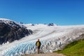 Hike in Exit glacier Royalty Free Stock Photo