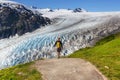 Hike in Exit glacier Royalty Free Stock Photo