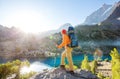 Hike in Fann mountains Royalty Free Stock Photo