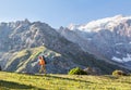 Hike in Fann mountains Royalty Free Stock Photo