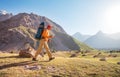 Hike in Fann mountains Royalty Free Stock Photo