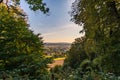 Hike at the golden hour to the famous Heidenhoehlen near Stockach on Lake Constance