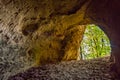 Hike at the golden hour to the famous Heidenhoehlen near Stockach on Lake Constance