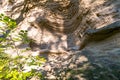 Hike at the golden hour to the famous Heidenhoehlen near Stockach on Lake Constance