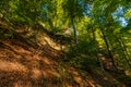 Hike at the golden hour to the famous Heidenhoehlen near Stockach on Lake Constance