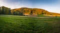 Hike at the golden hour to the famous Heidenhoehlen near Stockach on Lake Constance