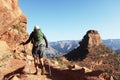 Hike in Grand Canyon Royalty Free Stock Photo