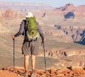 Hike in Grand Canyon Royalty Free Stock Photo