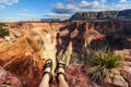 Hike in Grand Canyon Royalty Free Stock Photo