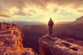 Hike in Grand Canyon Royalty Free Stock Photo