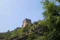 In a hike on the Great Wall of China, the site Badalin Royalty Free Stock Photo