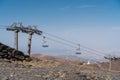 Hike in the mountains of Sierra Nevada for winter sports. Royalty Free Stock Photo