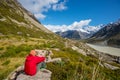 Hike in New Zealand mountains