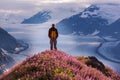 Hike in Salmon glacier Royalty Free Stock Photo