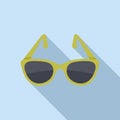 Hike sunglasses icon flat vector. Travel activity