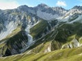 Hike in the Swiss national park in Graubunden Royalty Free Stock Photo