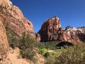 Hike to Angels Landing, zion national park, utah Royalty Free Stock Photo