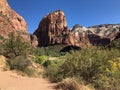 Hike to Angels Landing, zion national park, utah Royalty Free Stock Photo