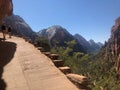 Hike to Angels Landing, zion national park, utah Royalty Free Stock Photo