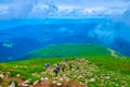 The hike to the Mount Hoverla, Chornohora Range, Carpathians, Ukraine