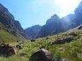 Hike to Rhino Peak, uKhahlamba Drakensberg National Park, South Africa Royalty Free Stock Photo