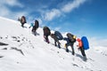 Hike in a winter mountains Royalty Free Stock Photo