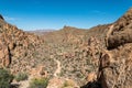 Hikeng the dry Grapevine Hills in the Big Bend National Park Royalty Free Stock Photo