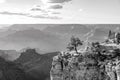 Hiker in amazing Landscape scenery of South Rim of Grand Canyon National Park, Arizona, United States Royalty Free Stock Photo