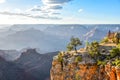 Hiker in amazing Landscape scenery of South Rim of Grand Canyon National Park, Arizona, United States Royalty Free Stock Photo