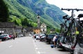 Hiker and Bikier Paradies: Lavertezzo in the Verzasca Valley in South Switzerland Royalty Free Stock Photo