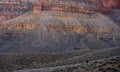 Hiker In Bright Orange Jacket Hikes Along Tonto Trail