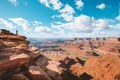 Hiker on a cliff in Dead Horse Point State Park, Utah, USA Royalty Free Stock Photo