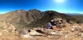 Hiker on edge of Bear Canyon - Tucson, Arizona Royalty Free Stock Photo