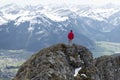 Hiker enjoying the view from aggenstein