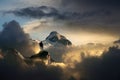 Hiker enjoys the view