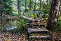 Hiker Footbridge Royalty Free Stock Photo