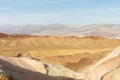 Hiker in front of beautiful landscape in Death Valley National Park. USA