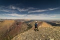 Hiker in Glacier National Park, Montana. Taken on a climb of Mt. Siyeh.