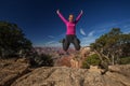 A hiker in the Grand Canyon National Park, North Rim, Arizona, U Royalty Free Stock Photo