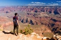 Hiker in Grand Canyon National Park, USA Royalty Free Stock Photo