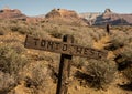 Hiker Heads Out on Tonto West Trail In Grand Canyon Royalty Free Stock Photo