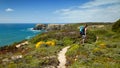 Hiker on hiking trail