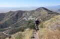 A Hiker on the Huachuca Mountain Crest Trail