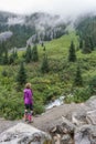 Hiker on Joffre Lakes Trail